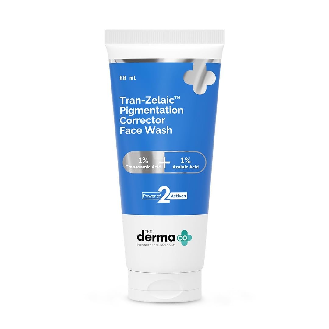 The Derma Co Tran-Zelaic Pigmentation Corrector Face Wash – With Tranexamic Acid & Azelaic Acid for Dark Spots & Pigmentation - 80ml
