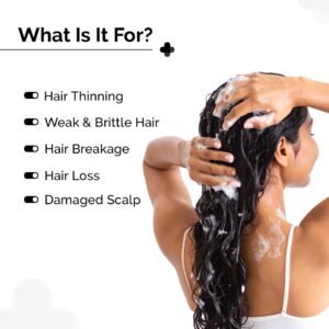 The Derma Co. Peptide-Stem Cell Hair Fall Control Shampoo – Sulphate & Paraben-Free, 200ml