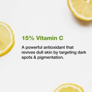 mCaffeine 15% Vitamin C Face Serum – Green Tea, Caffeine & Hyaluronic Acid – Brightening & Hydrating – 30ml