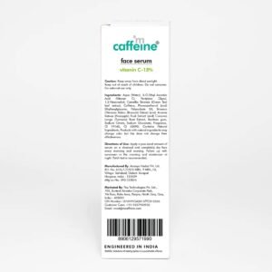 mCaffeine 15% Vitamin C Face Serum – Green Tea, Caffeine & Hyaluronic Acid – Brightening & Hydrating – 30ml