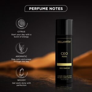 Bella Vita CEO Man Body Perfume – Premium No Gas Deo for Men – Long-Lasting Woody Fragrance – 150ml