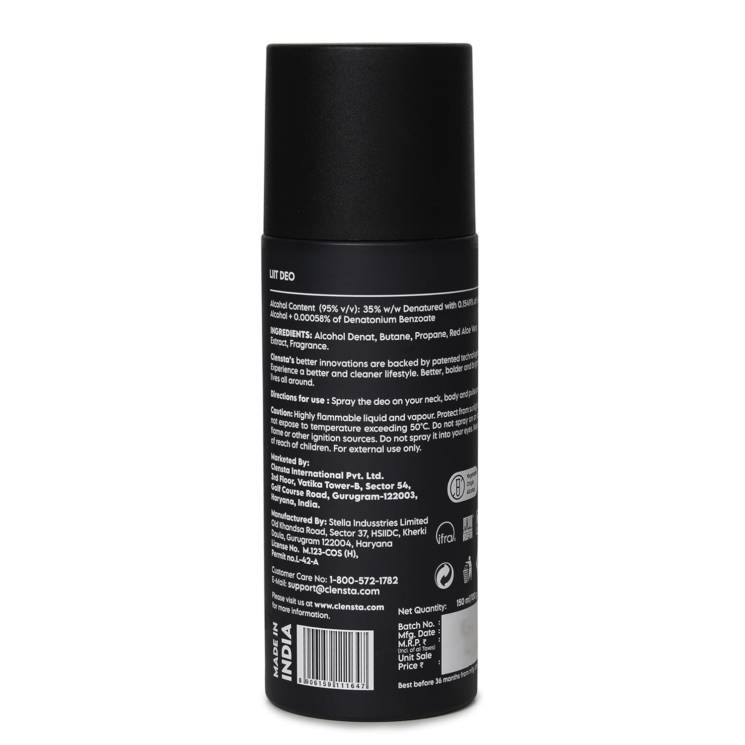 Clensta Body Spray Liit – Fresh, Sulfate-Free, Natural Ingredients – Long-Lasting Fragrance – 150ml - Image 2
