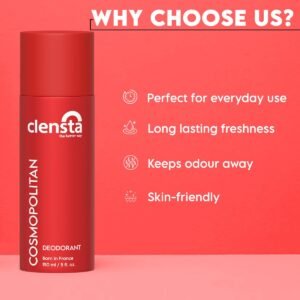 Clensta Cosmopoliton Body Spray – Fresh, Sulfate-Free, Natural Ingredients – Long-Lasting Fragrance – 150ml