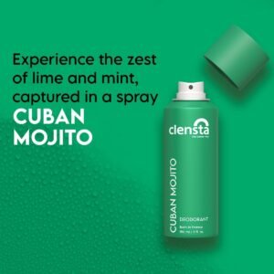 Clensta Cuban Mojito Body Spray – Fresh, Sulfate-Free, Natural Ingredients – Long-Lasting Fragrance – 150ml