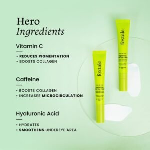 FoxTale Brightening Under Eye Cream – Vitamin C, Caffeine & Hyaluronic Acid | 20ml