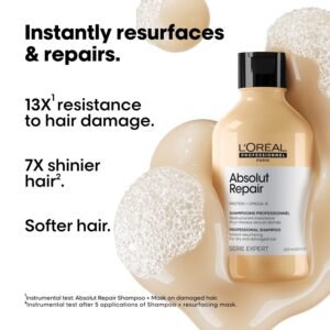 L’Oréal Professionnel Absolut Repair Shampoo – Strengthening & Repairing for Damaged Hair – 300ml