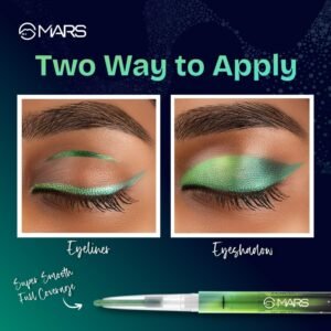 MARS Northern Lights Retractable Eyeliner – Duo-Chrome Shimmer, Long-Lasting & Waterproof | Swedish Aurora 0.35g