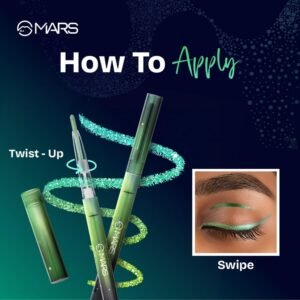 MARS Northern Lights Retractable Eyeliner – Duo-Chrome Shimmer, Long-Lasting & Waterproof | Swedish Aurora 0.35g