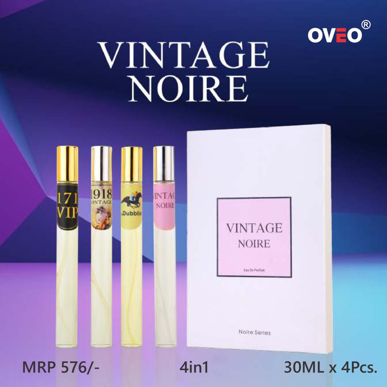 OVEO Vintage Noire 4-in-1 Premium Luxury Perfume – 120ml