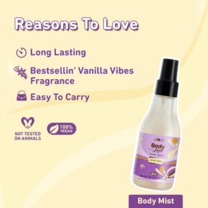 Plum BodyLovin’ Vanilla Vibes Bath & Body Gift Set – Body Wash, Mist & Oil – Long-Lasting Fragrance for Women | Pack of 3