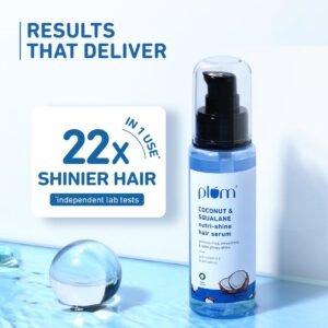 Plum Coconut & Squalane Nutri-Shine Hair Serum – Frizz Control & Shine – 75ml