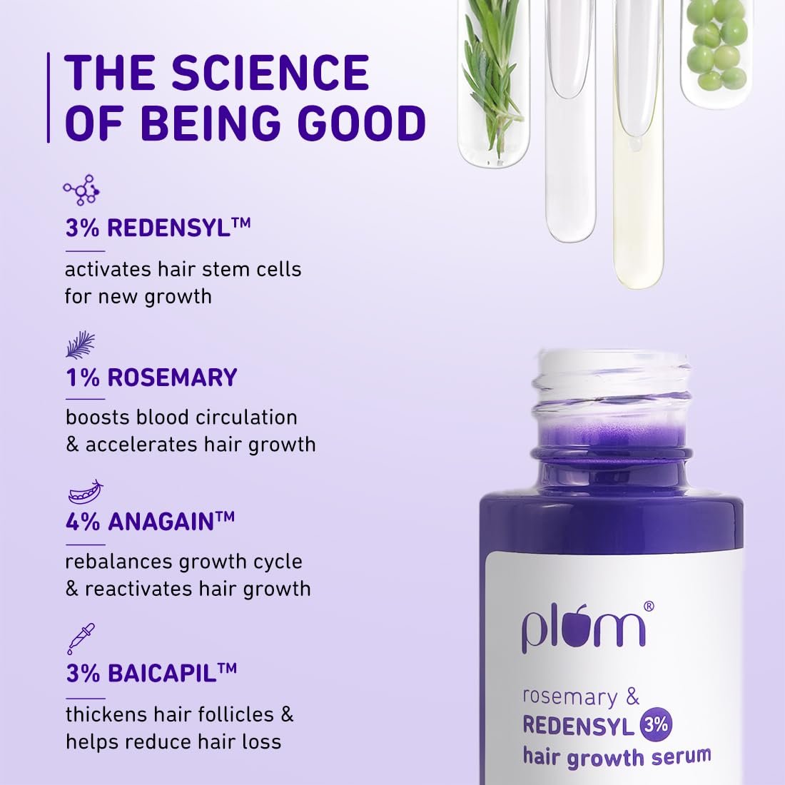 Plum Hair Growth Serum – Anti-Hair Fall & Density Booster – 30ml - Image 3