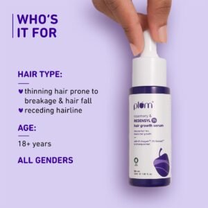 Plum Hair Growth Serum – Anti-Hair Fall & Density Booster – 30ml