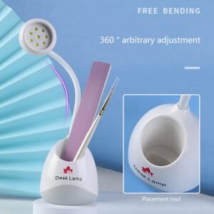 Rotatable LED Nail Lamp 36w – Quick-Dry, Hands Light, Gooseneck Design with Tool Holder – USB Powered