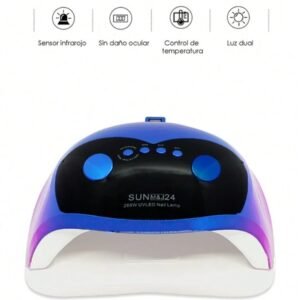 SUN Red Square 288W UV LED Nail Lamp – Fast Gel Polish Dryer with 40 Beads, Dual Light & Auto Sensor