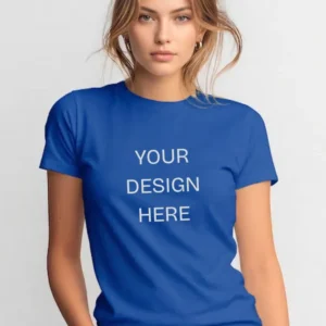 Customized T-Shirt for Women Round Neck Half Sleeve | Upload Your Own Design | Cotton Regular Fit T-Shirt