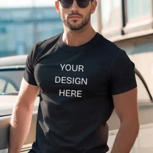 Customized T-Shirt for Men Round Neck Half Sleeve | Upload Your Own Design | Cotton Regular Fit T-Shirt