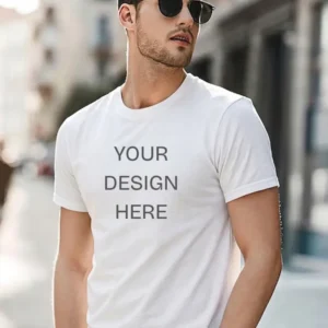 Customized T-Shirt for Men Round Neck Half Sleeve | Upload Your Own Design | Cotton Regular Fit T-Shirt